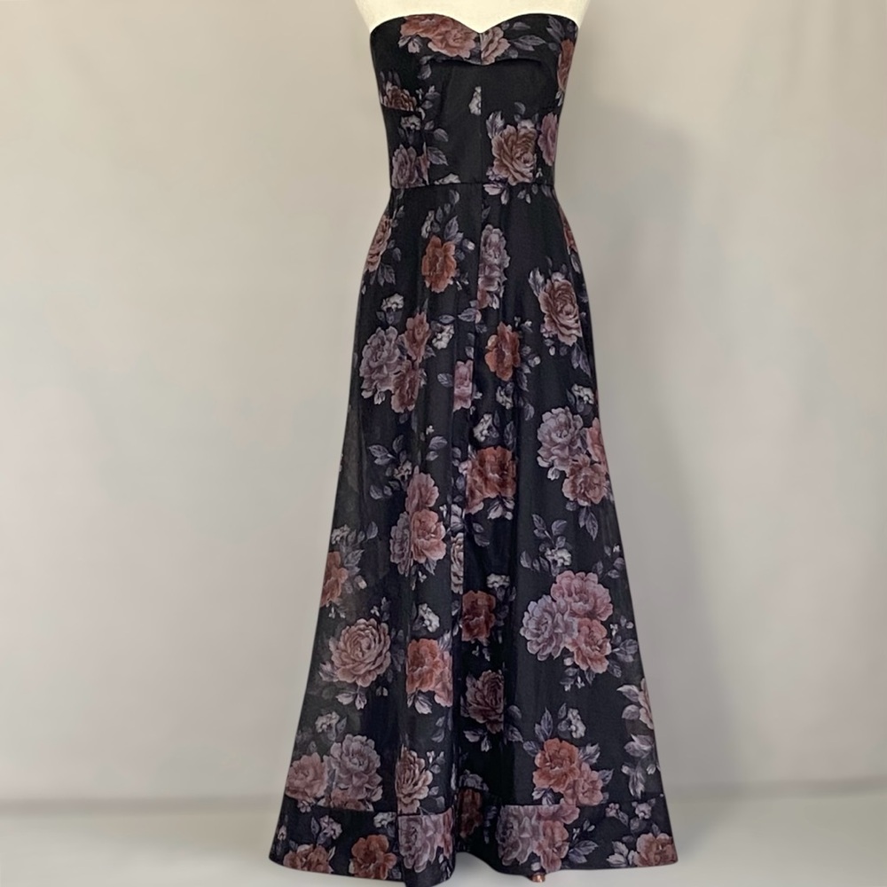 Keepsake Atomic Floral Strapless A-Line Dress Sweetheart - Picture 3 of 13
